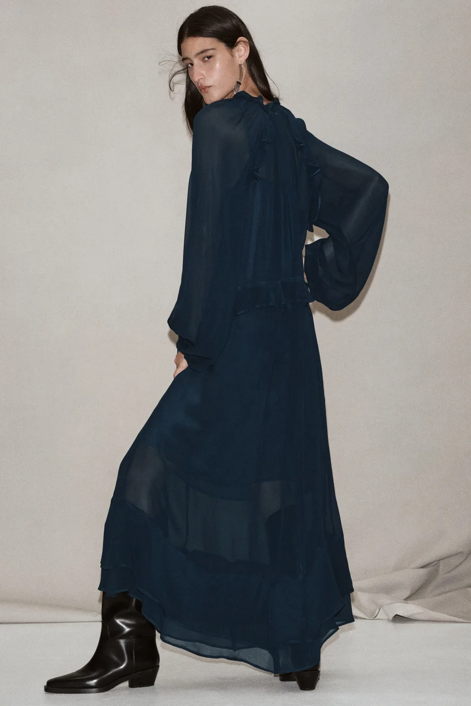 Flounce-Trimmed Dress — H&M