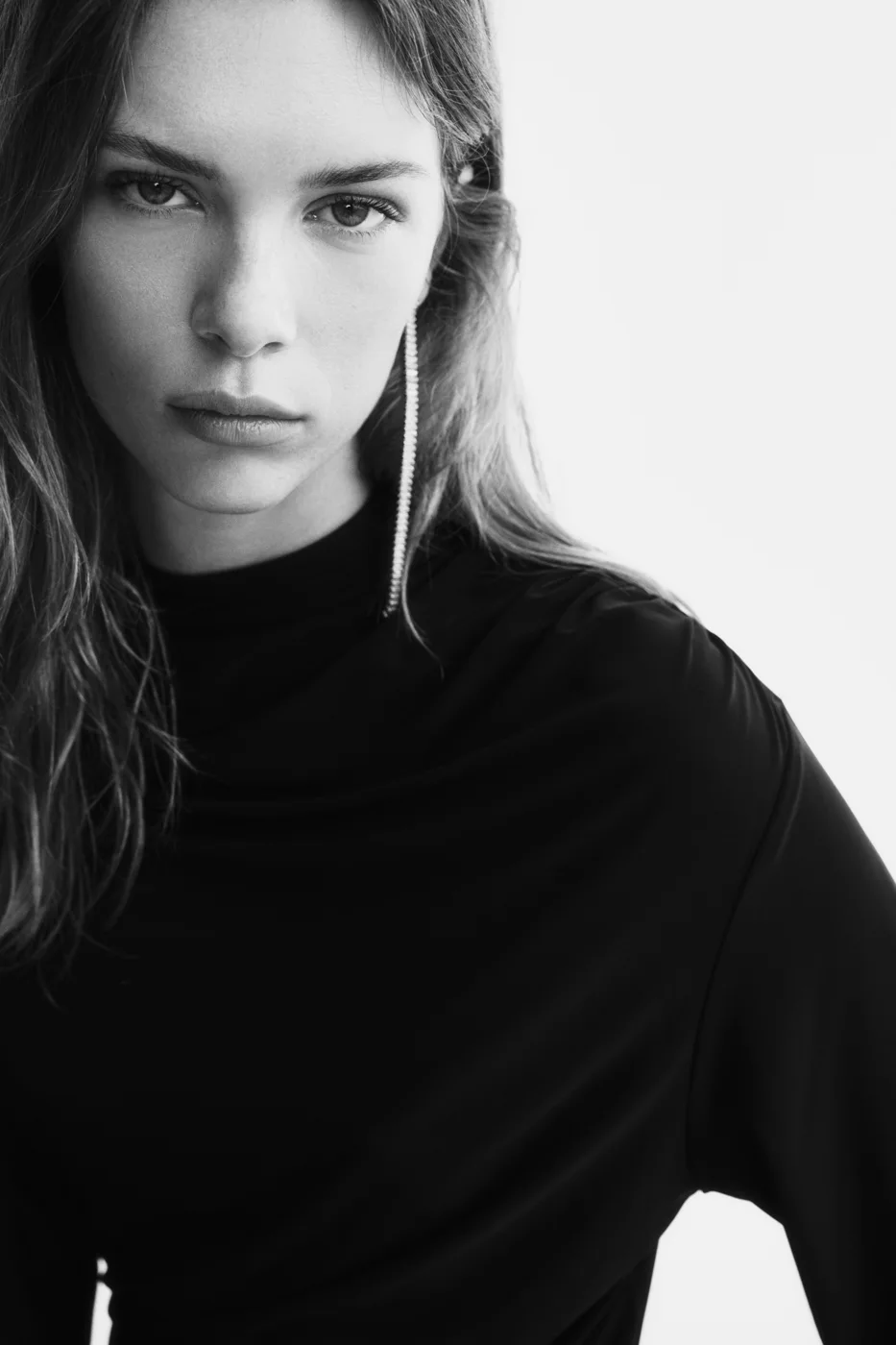 Draped Mock Turtleneck Top — H&M
