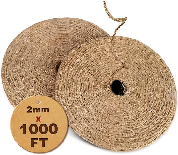 Spool of natural brown jute twine