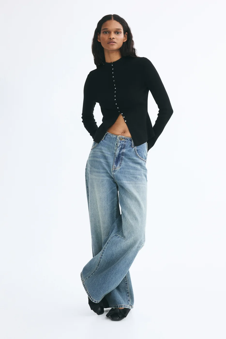 Mock Turtleneck Cardigan — H&M