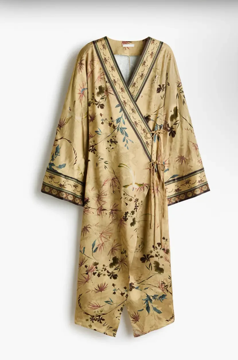 Jacquard-Weave Wrap Dress — H&M
