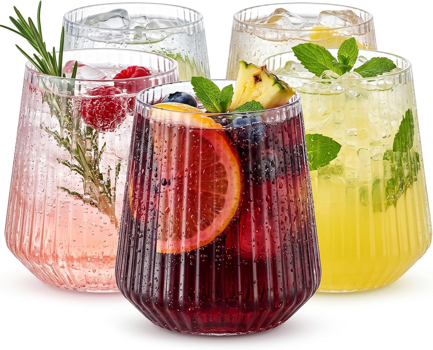 Unbreakable 14 ounce plastic wine and cocktail glasses