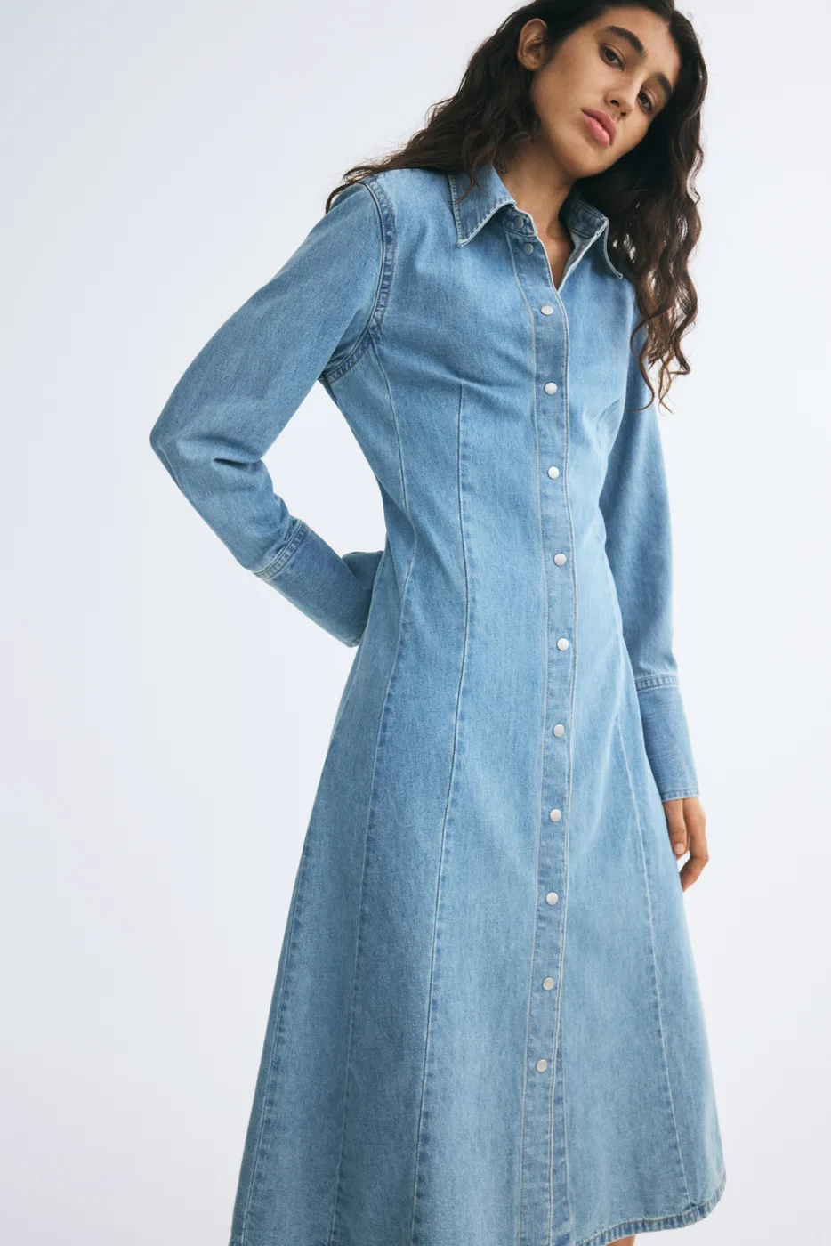 Denim Shirt Dress — H&M