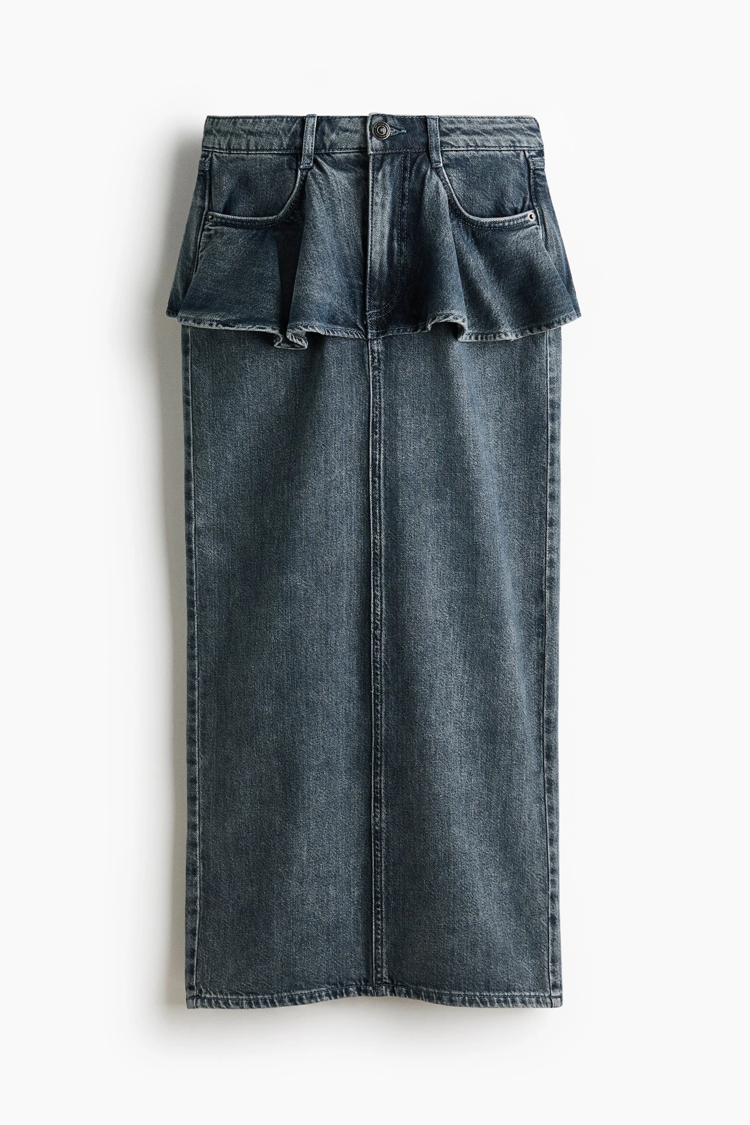 Flounced Denim Skirt — H&M
